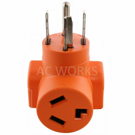 Ac Works 4-Prong NEW Dryer Plug to 3-Prong OLD Dryer Socket Adapter AD14301030